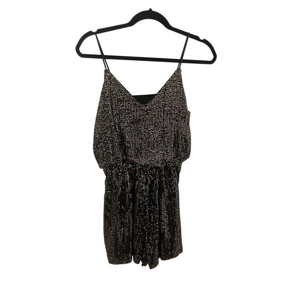 Double Crazy Black romper with gold sequins, women’s size S, brand new - Picture 1 of 3